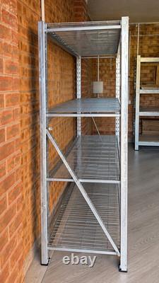 Large Heavy 2m Duty Metal Garage Racking Shelving Unit Homebase Steel Storage
