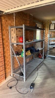 Large Heavy 2m Duty Metal Garage Racking Shelving Unit Homebase Steel Storage