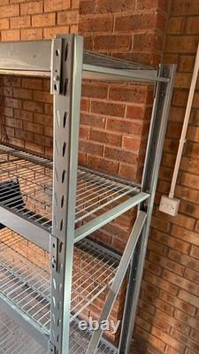 Large Heavy 2m Duty Metal Garage Racking Shelving Unit Homebase Steel Storage