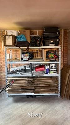 Large Heavy 2m Duty Metal Garage Racking Shelving Unit Homebase Steel Storage