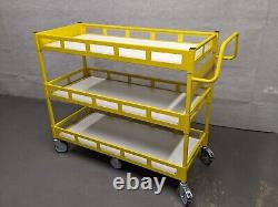 Large Heavy Duty 3 Tier Shelf Warehouse Order Picking Trolley