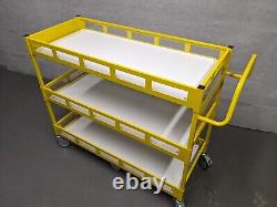 Large Heavy Duty 3 Tier Shelf Warehouse Order Picking Trolley