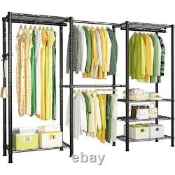 Large Heavy Duty Clothes Rail Rack Garment Hanging Stand Open Wardrobe Shelf UK