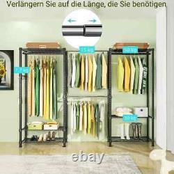 Large Heavy Duty Clothes Rail Rack Garment Hanging Stand Open Wardrobe Shelf UK