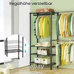 Large Heavy Duty Clothes Rail Rack Garment Hanging Stand Open Wardrobe Shelf UK