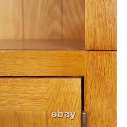 Large Rustic Bookcase Doors Solid Oak Wood Display Unit Book Shelves Bookshelf