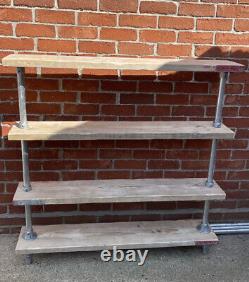 Large Scaffold Bookcase Industrial, Rustic, Heavy Duty, Shelves