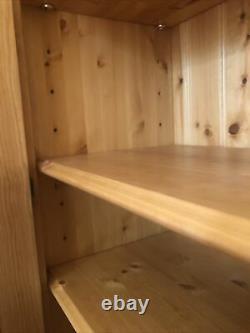 Large Solid Pinetum Roman Panel Cabinet Cupboard Shelf Unit H138 X W116 X D37cm