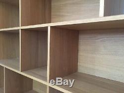 Large Wooden Habitat Bookcase Display Unit, Beech, Very Good Condition