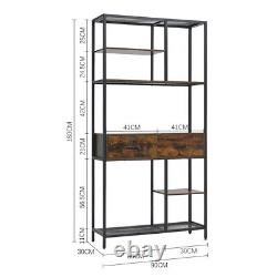 Living Room Office Wood Shelving Unit Storage Bookshelf Plant Display Shelf Rack