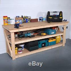 MDF Wooden Heavy Duty Work Bench With Optional Back Panel/Shelf UK Hand Made