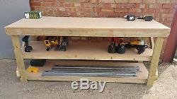MDF Wooden WorkBench 4Ft to 8Ft- Work Table Hand Made Strong Heavy Duty