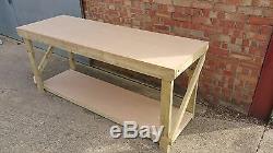 MDF Wooden WorkBench 4Ft to 8Ft- Work Table Hand Made Strong Heavy Duty
