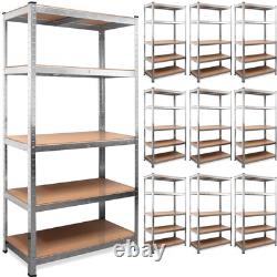 MONZANA 10x Heavy Duty Freestanding Garage Shelves Steel / MDF Shelving Storage