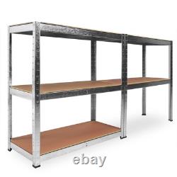 MONZANA 10x Heavy Duty Freestanding Garage Shelves Steel / MDF Shelving Storage