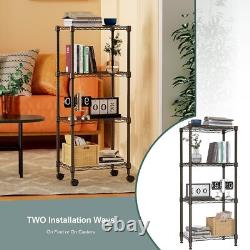 MZG 1000 lbs 4-Shelf Adjustable Heavy Duty Steel Wire Rack for Kitchen, Garage