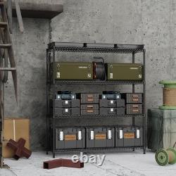 MZG 4 Tier Storage Rack Metal Garage Shelf Heavy Duty Wire Shelving Tool Rack