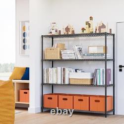 MZG 4 Tier Storage Rack Metal Garage Shelf Heavy Duty Wire Shelving Tool Rack