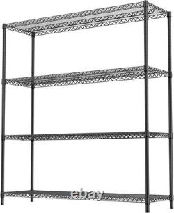 MZG 4 Tier Storage Rack Metal Garage Shelf Heavy Duty Wire Shelving Tool Rack