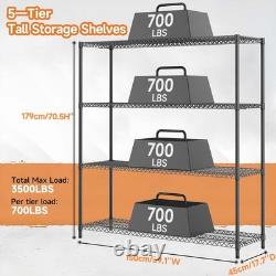 MZG 4 Tier Storage Rack Metal Garage Shelf Heavy Duty Wire Shelving Tool Rack