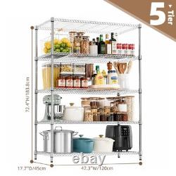 MZG 5 Tier Heavy Duty Racking Shelf Garage Shelving Storage Shelves 180x120x45cm