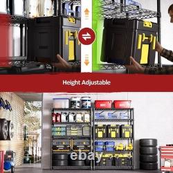 MZG Garage Racking Shelving Unit Boltless Heavy Duty Metal Storage Shelf 5 Tier