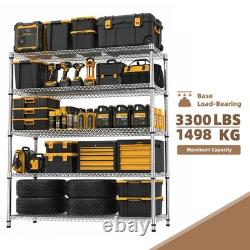 MZG Heavy Duty Metal Shelving Storage Garage Shelves Utility Racks 17.8Dx59.1W