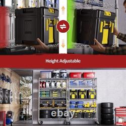 MZG Heavy Duty Racking Shelf Garage Shelving Storage Shelves /Wheel 180x120x45cm