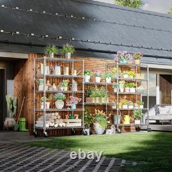 MZG Heavy Duty Racking Shelf Garage Shelving Storage Shelves /Wheel 180x120x45cm