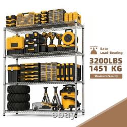 MZG Shelf Heavy Duty Metal Shelving Storage Garage Shelves Utility Racks 4 Tier