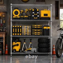 MZG Shelf Heavy Duty Metal Shelving Storage Garage Shelves Utility Racks 4 Tier MZG Shelf Heavy Duty Metal Shelving Storage Garage Shelves Utility Racks 4 Tier
