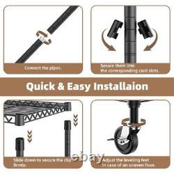 MZG Storage Rack Tool Shelf Garage Shelving Wire Heavy Duty Shelves Adjustable