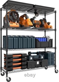 M MZG 4-Tier Adjustable Heavy Duty Metal Storage Shelving Unit