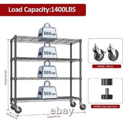 M MZG 4-Tier Adjustable Heavy Duty Metal Storage Shelving Unit