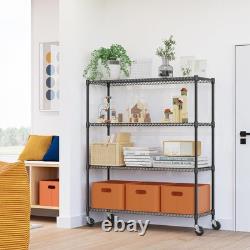 M MZG 4-Tier Adjustable Heavy Duty Metal Storage Shelving Unit