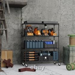 M MZG 4-Tier Adjustable Heavy Duty Metal Storage Shelving Unit