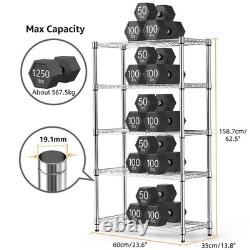 M MZG 567.5 KG Steel Heavy Duty 5-Tier Utility Shelving Unit Steel Organizer