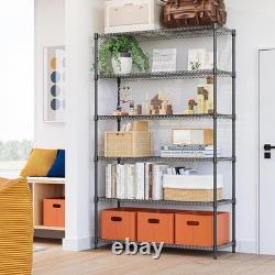 M MZG 6 Tier Heavy Duty Garage Shelving, Adjustable Metal Storage Rack
