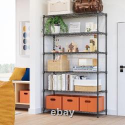 M MZG 6 Tier Heavy Duty Garage Shelving, Adjustable Metal Storage Rack