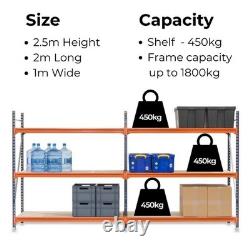 Mecalux M7 Industrial Racking Heavy Duty, 450kg per Shelf, Excellent Condition