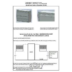 Metal Locking Wall Cabinet Tool Shop Garage Storage Shelf Heavy-Duty Steel Black