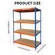Metal Shelves Garage Shelving Heavy Duty Unit Racks 180x90x60cm Boltless Shelf