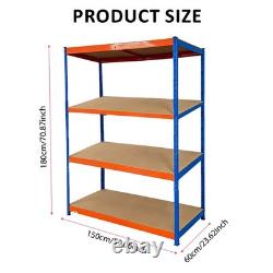 Metal Shelves Garage Shelving Heavy Duty Unit Racks 180x90x60cm Boltless Shelf