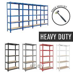Metal Shelving Racking 5 Tier Heavy Duty Industrial Garage Steel Shelf