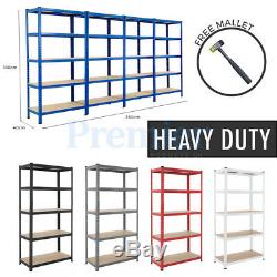 Metal Shelving Racking 5 Tier Heavy Duty Industrial Garage Steel Shelf