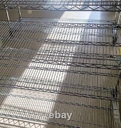Metro commercial heavy duty metal wire tier 6 shelving unit 250kg per shelf