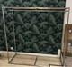 Modern Stainless Steel Clothing Rail With Glass Shelves 160cm X 160cm Heavy Duty