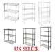 New! 3/4/5 Tier Heavy Duty Steel Wire Rack Shelf Storage Shelving Unit Uk