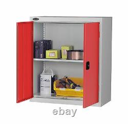 NEW British Made Heavy Duty Lockable Low Steel Storage Cupboard Cabinet & Shelf