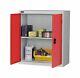 New British Made Heavy Duty Lockable Low Steel Storage Cupboard Cabinet & Shelf